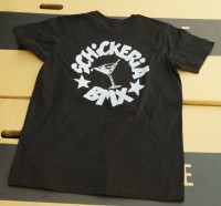 Schickeria BMX T Shirt Circle weißer Print, schwarz