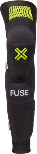 Fuse Knie- und Schienbeinschon Omega inkl. Whip, schwarz