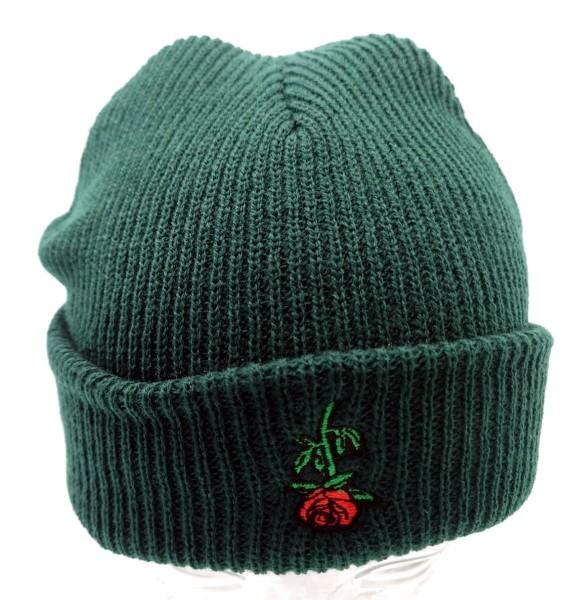 Subrosa Beanie Rose Embroidered, grün