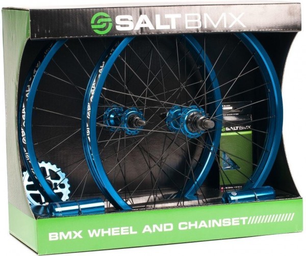 SaltBMX Valon Kit Laufrader Kettenblatt Kette Pegs cyan Satz Laufrader Laufrader und Zubehor Komponenten Schickeria BMX
