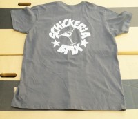 Schickeria BMX T Shirt Circle weißer Print, grau